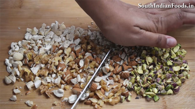 Dry frutis burfi recipe step 1i