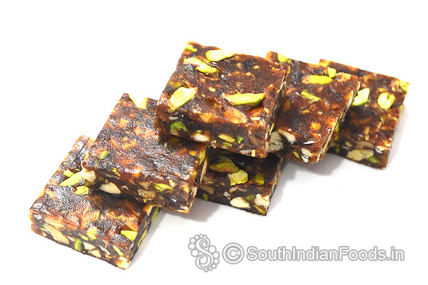 No jaggery Dates burfi