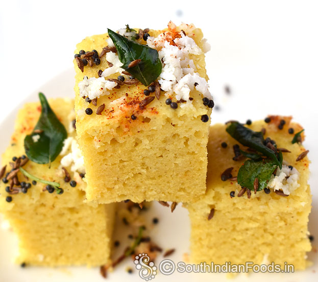Gram flour dhokla