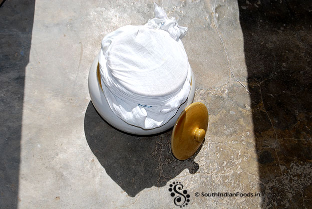 Diced kadarangai in porcelain jar