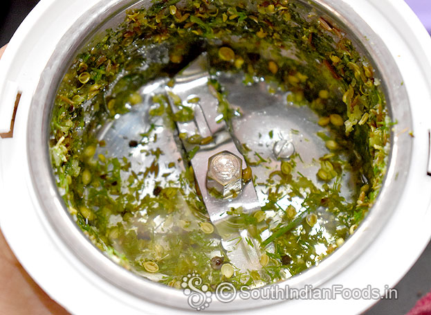 Add water, finely grind