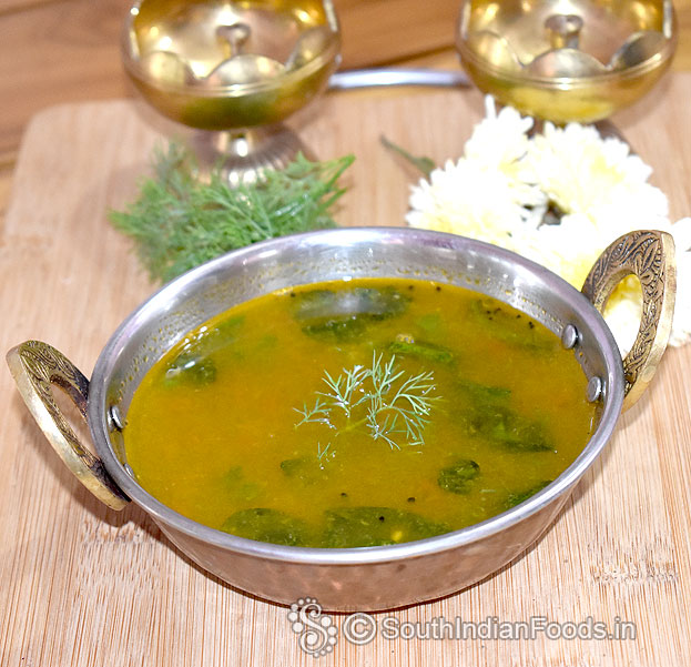 Sombu keerai rasam, fenne leaves rasam