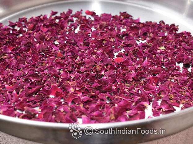 Add water mixed rose syrup into ice cube tray