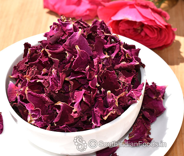 Dried rose petals