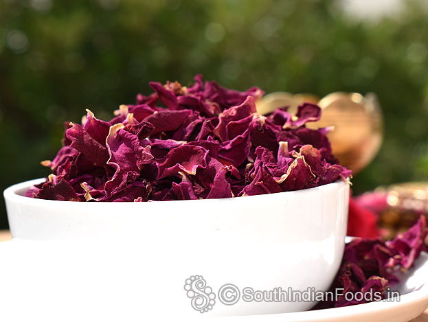 Homemade rose petals