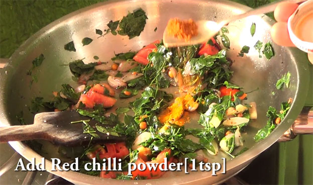 Add red chilli powder