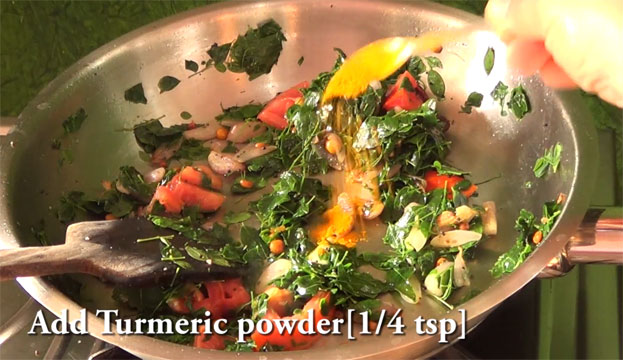 Add turmeric powder