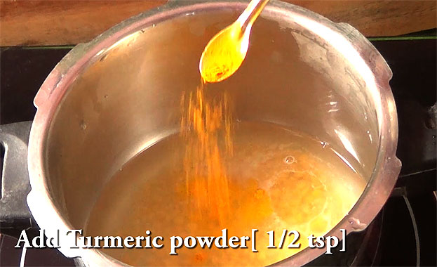 Add turmeric powder