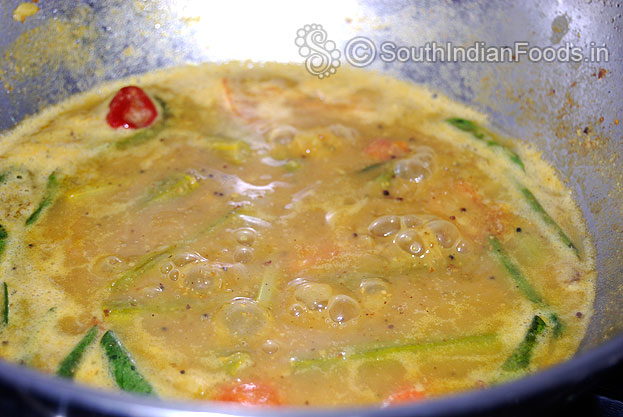 When boiling add jaggery mix well, cut off heat