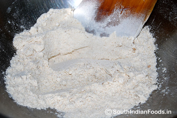 Dry roast wheat flour