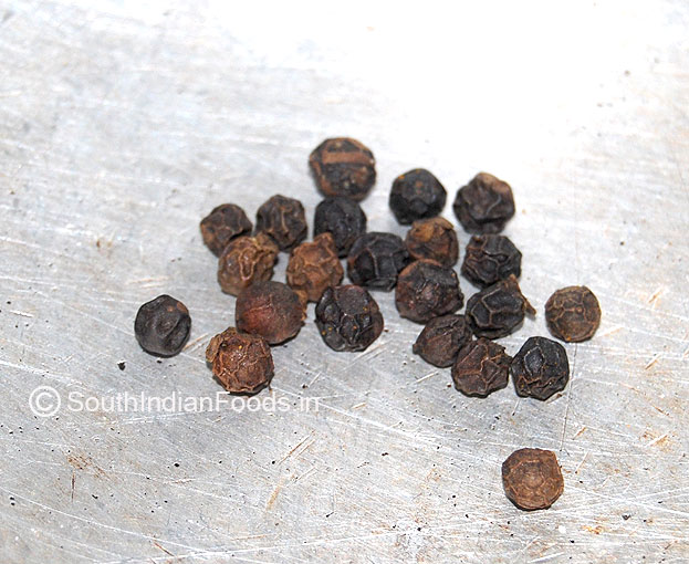Dry roasted black pepper