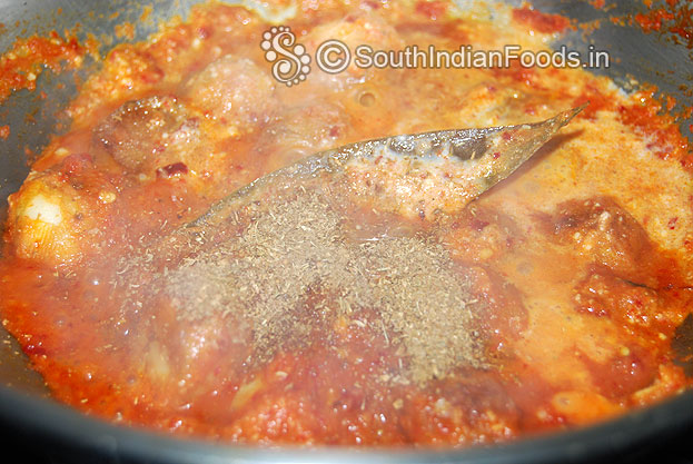 Add cumin, coriander, & fennel powder mix well