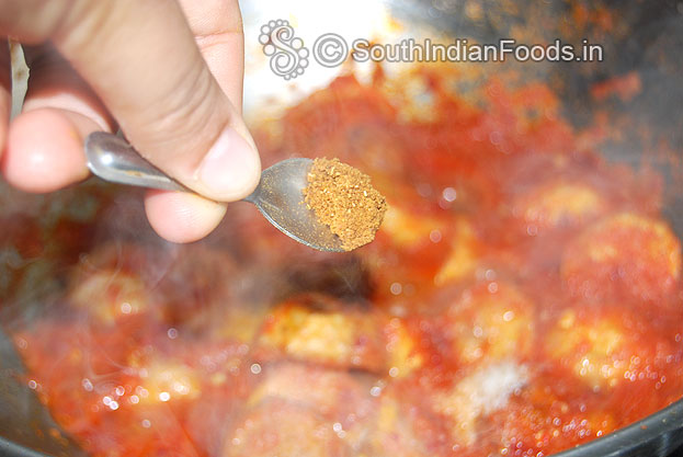 Add garam masala & sugar mix well