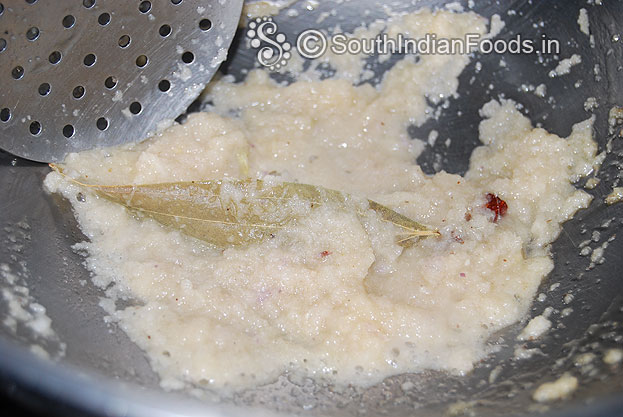 Heat oil & butter in a pan, add Cinnamon stick, Bay leaf, Cloves, Green cardamom, Black cardamom sauté then ginger, garlic & onion paste sauté well.