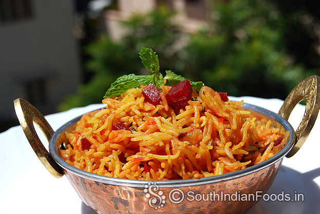 Beetroot pulao