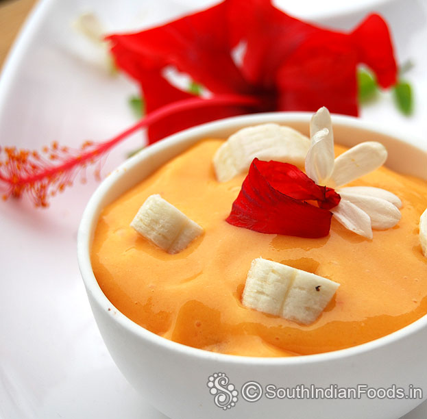 Instant mango custard