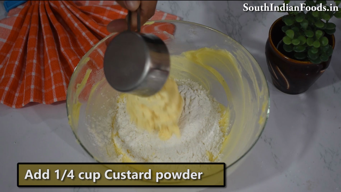 Eggless custard butter cookies