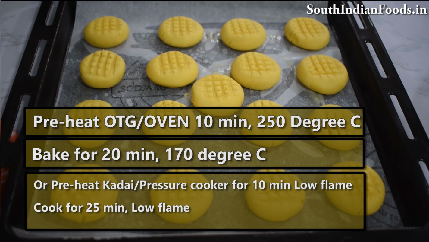 Eggless custard butter cookies