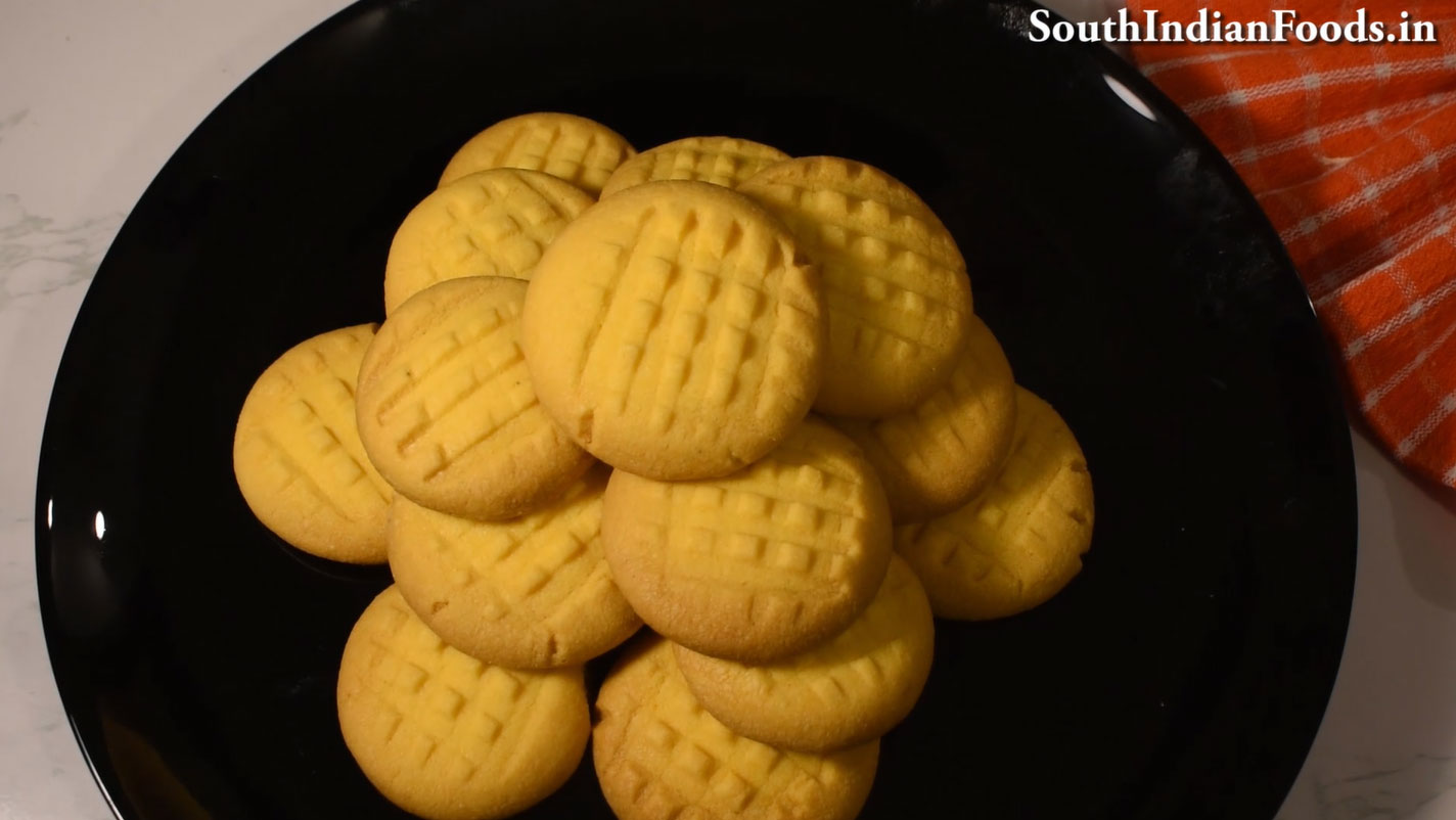 Eggless custard butter cookies