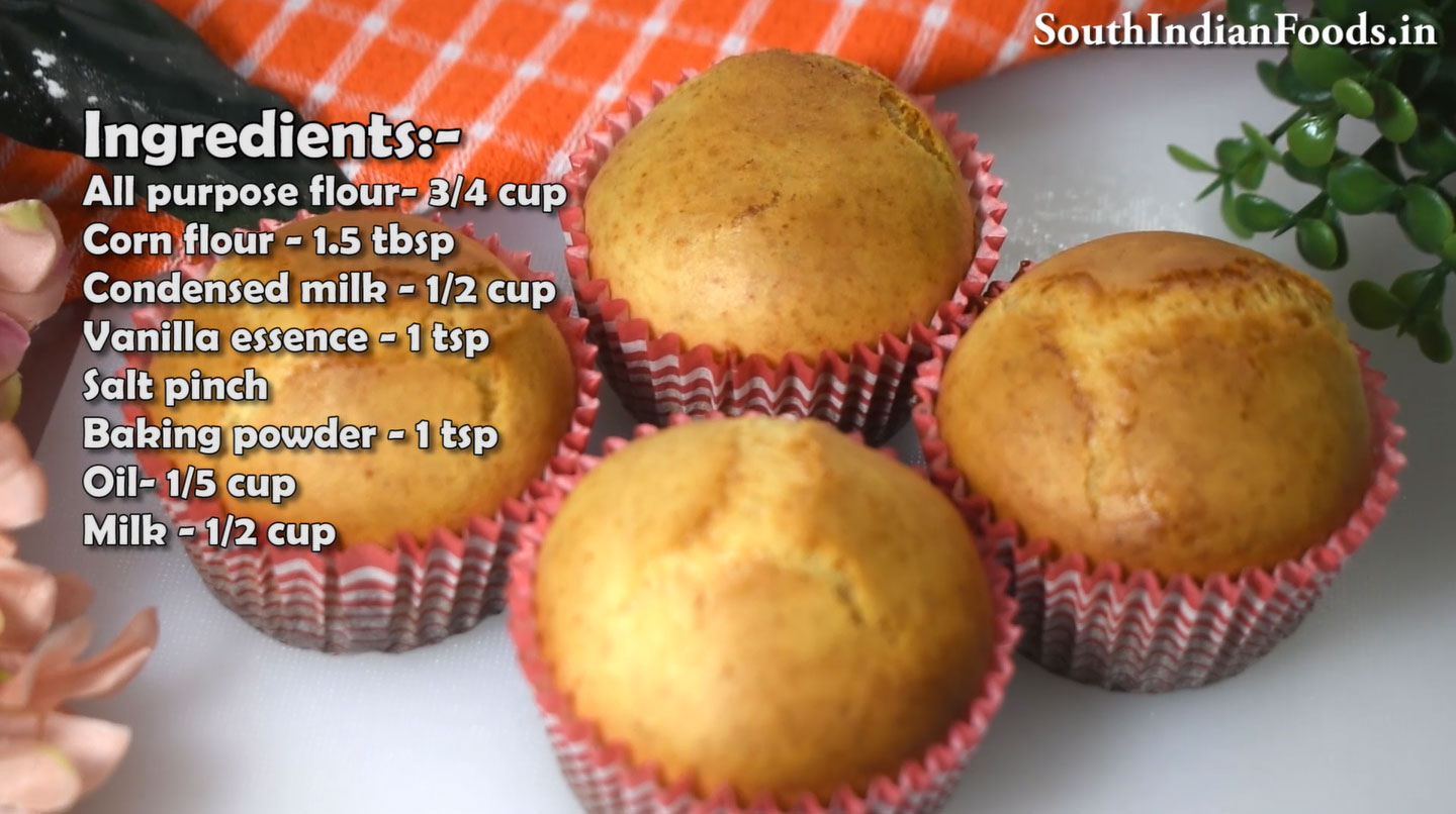 Eggless condensed milk cupcake