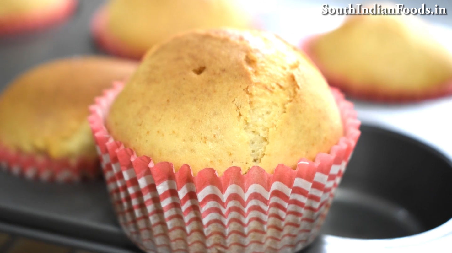 Eggless condensed milk cupcake
