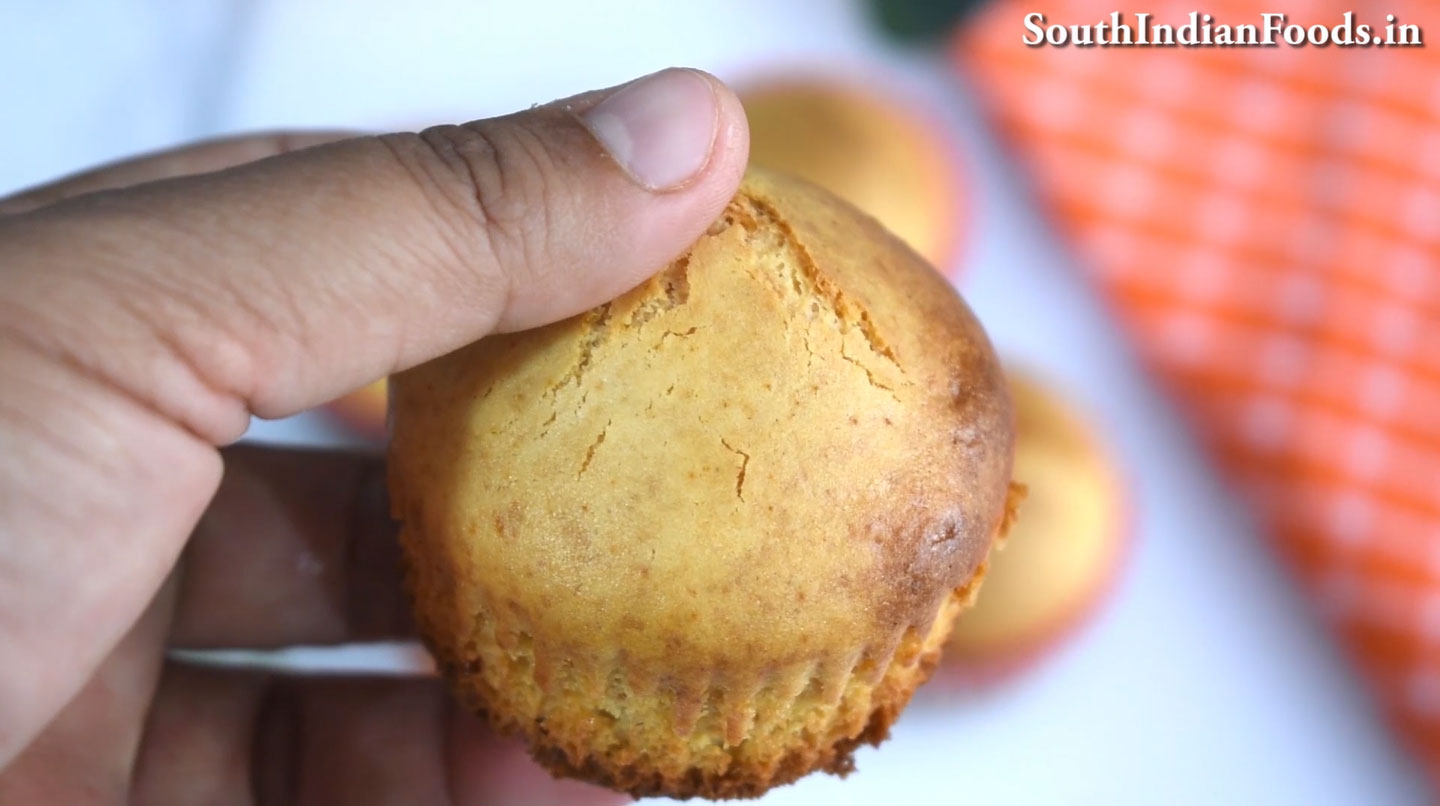 Eggless condensed milk cupcake