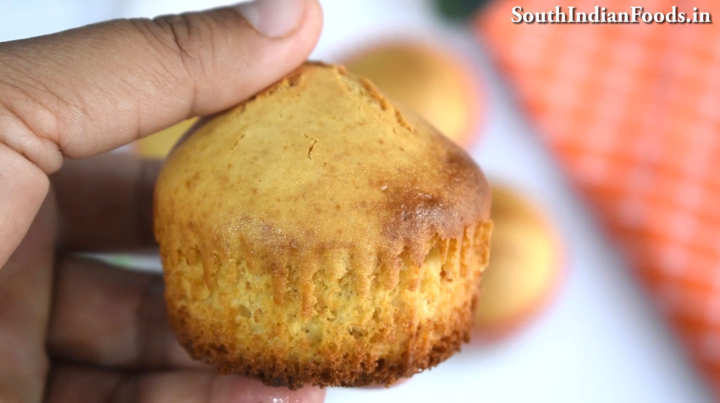 Eggless condensed milk cupcake