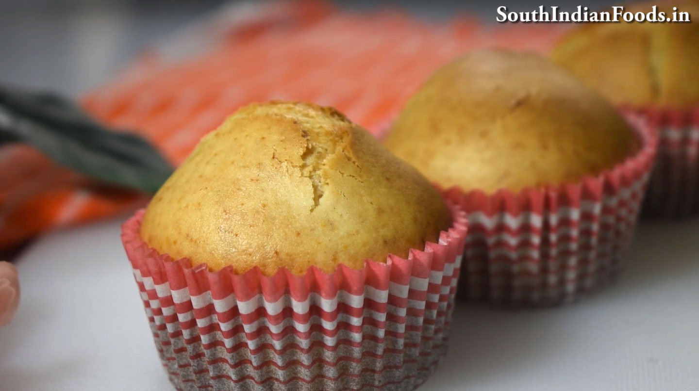 Eggless condensed milk cupcake