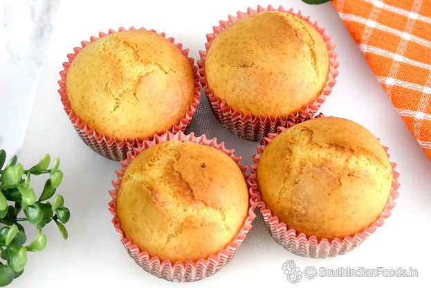 Eggless condensed milk cupcake
