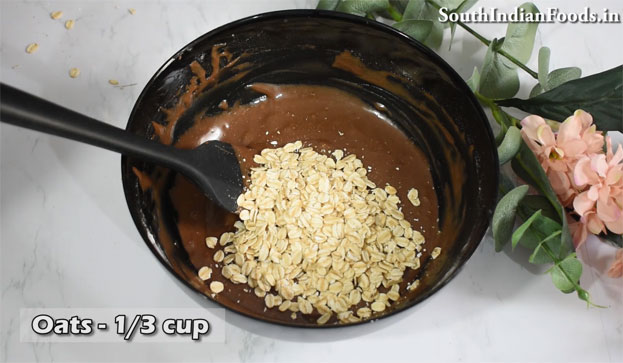 Eggless oats chocolate cupcake step 14