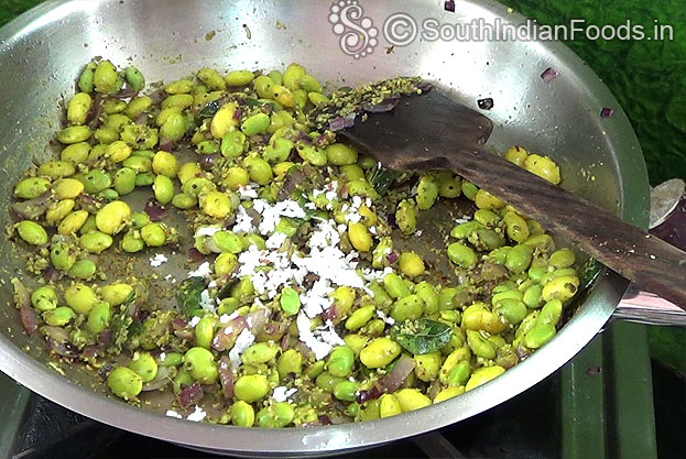Add coconut saute for 1 min then cut off heat
