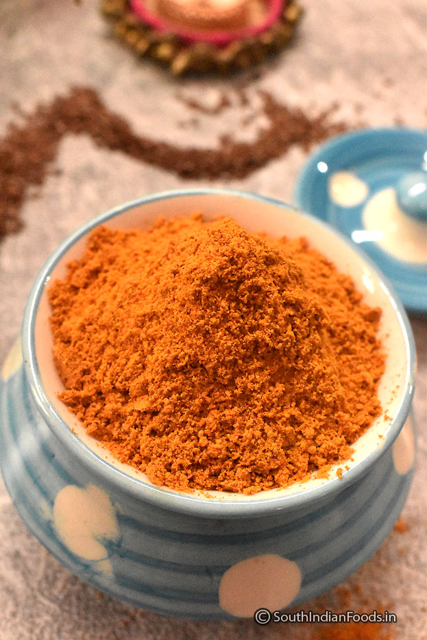 flaxseed idli powder recipe step 14