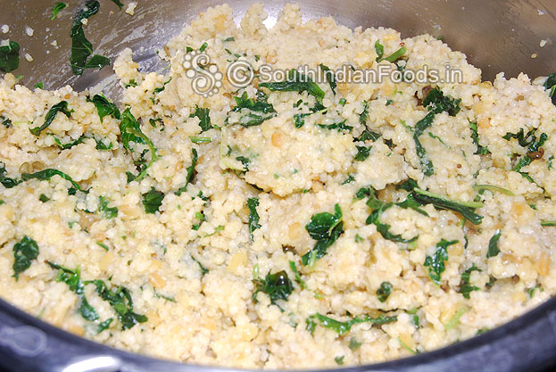 Mix well, finally add 2 tbsp of ghee mix well
