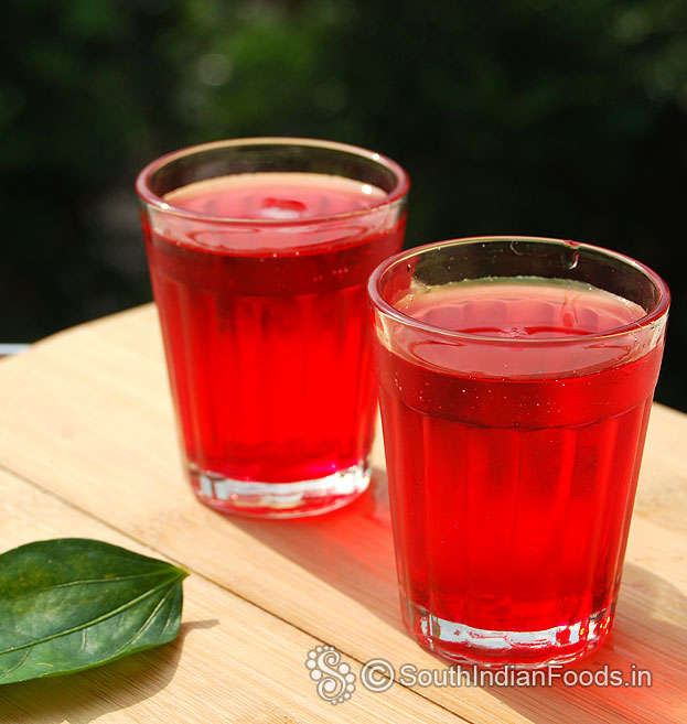 Fresh and instant rose sharbat
