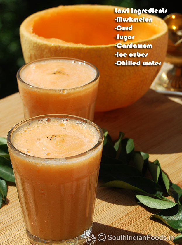 fresh muskmelon lassi