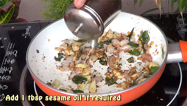 Add sesame oil if required