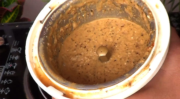 Freshly ground paste ready