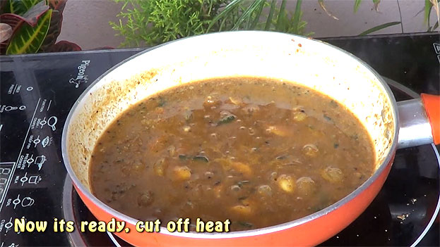 Now its ready, cut off heat