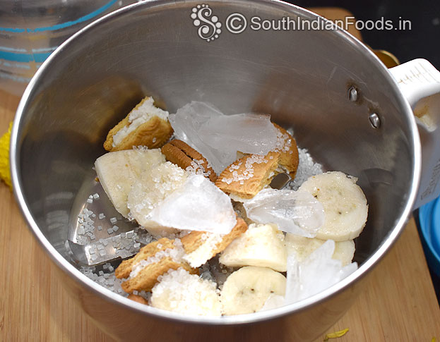 Add sugar, ice cubes