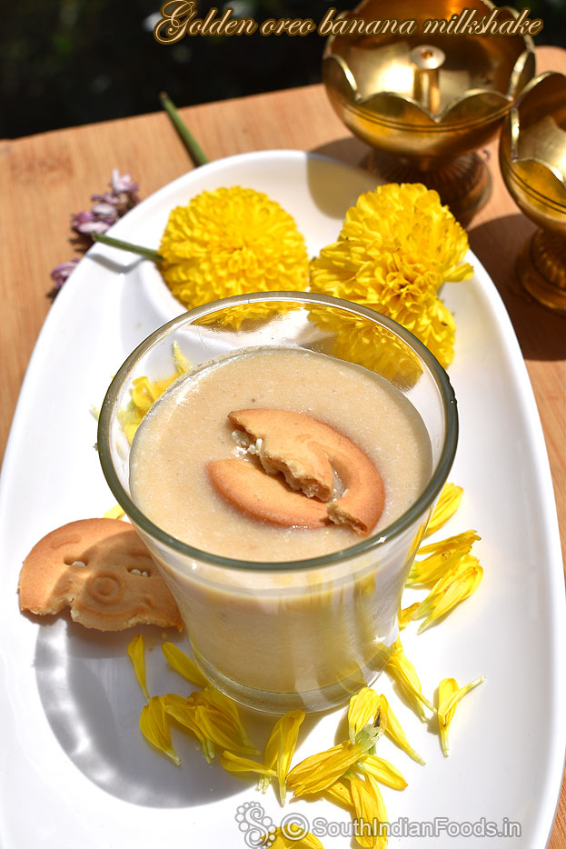 Instant golden oreo banana milkshake