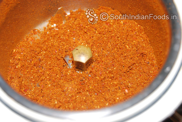 Freshly ground pickle powder is ready