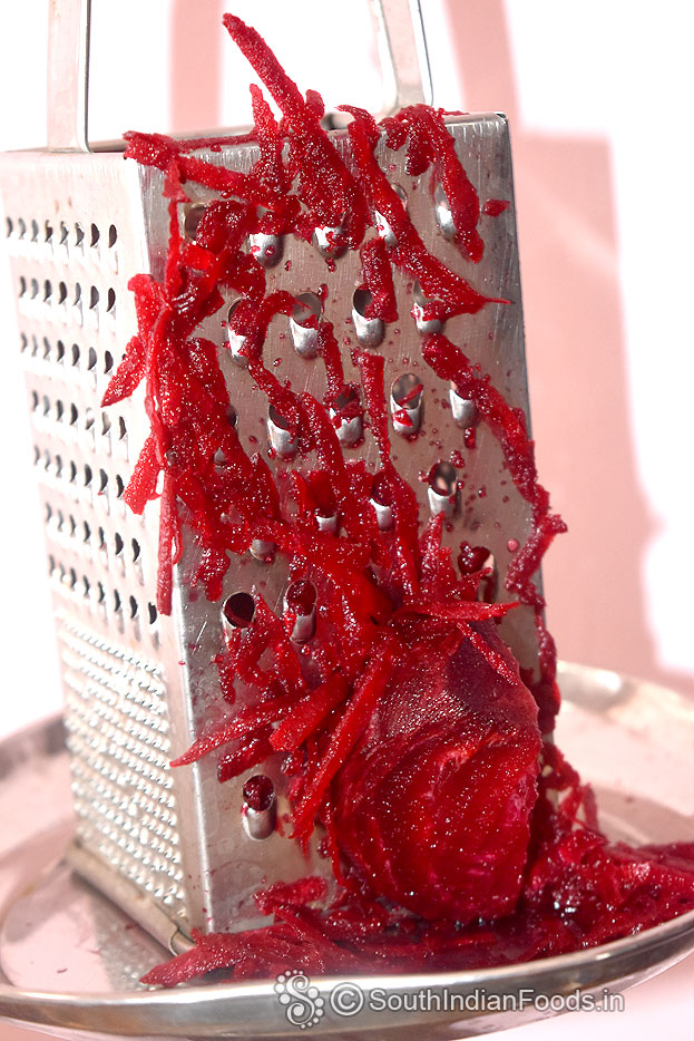Grate beetroot