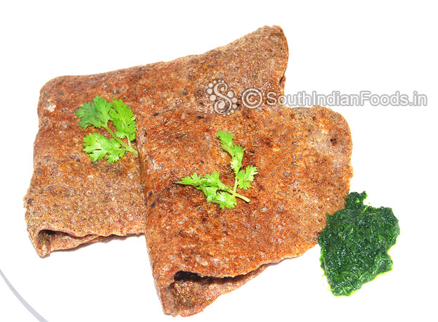 Green gram finger millet flour dosa