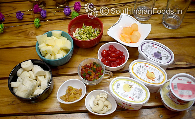 Gadbad ice cream ingredients