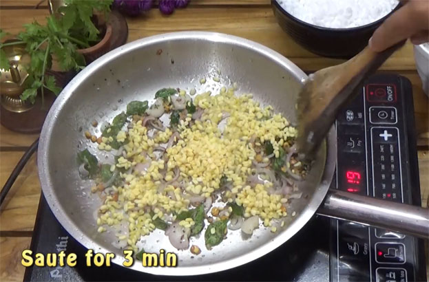 Add moong dal saute for 2 min