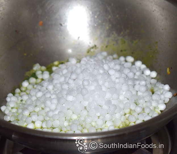 Add soaked sago