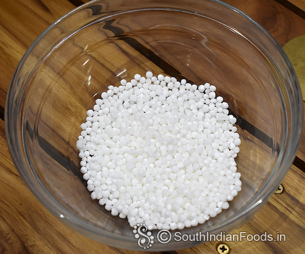 Add sago in a bowl wash 2 to 3 tiems