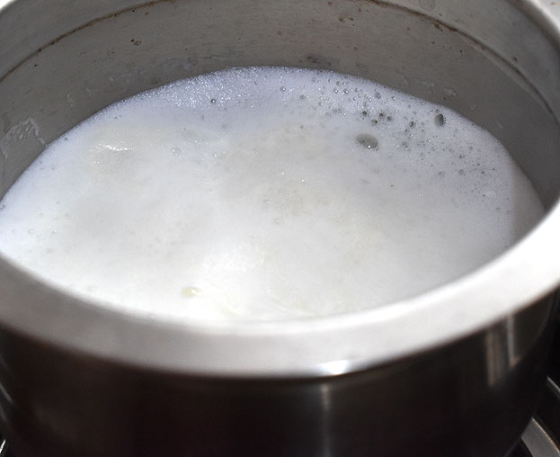 Boil milk