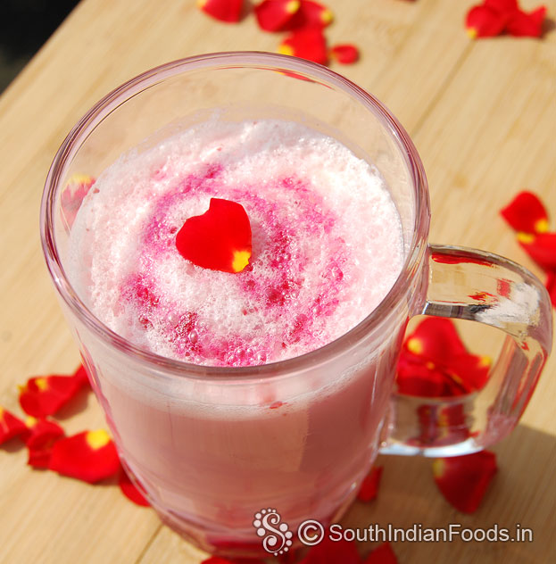 Homemade rose milk for kids