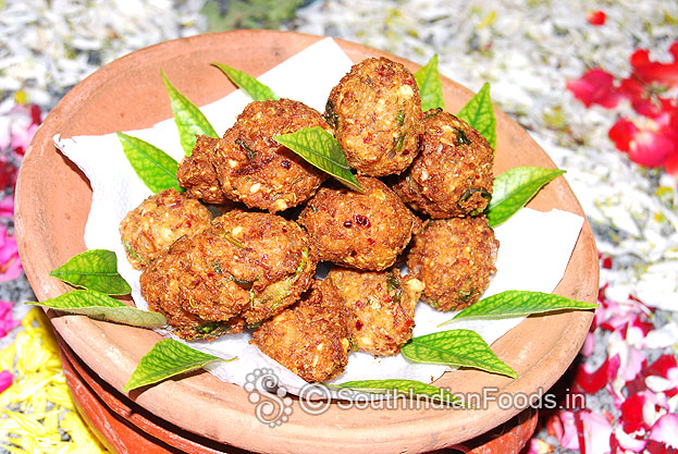 Freshly ground green gram vada mixture